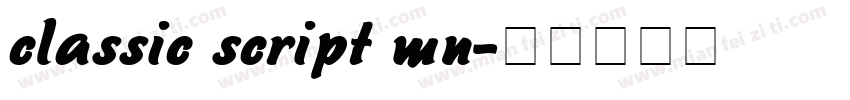 classic script mn字体转换